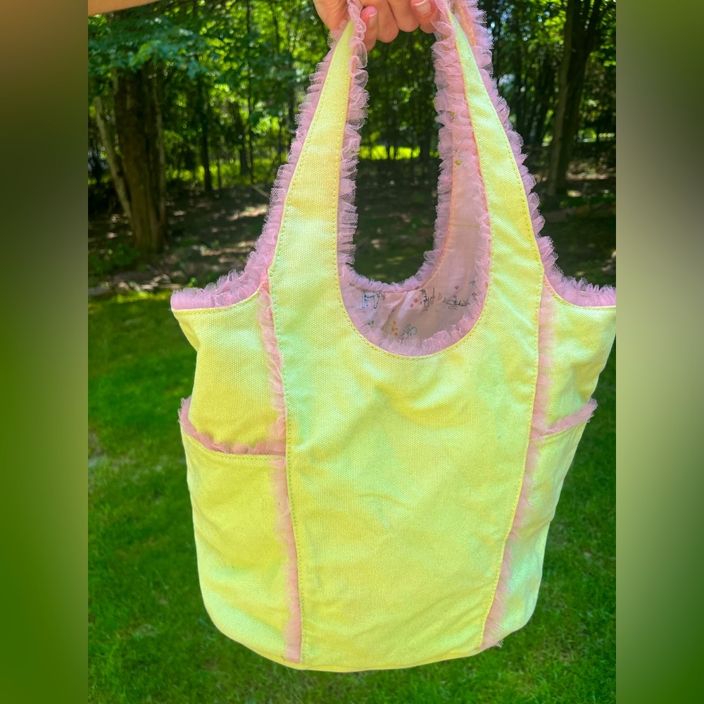 Lime Green Bucket Tote Bag